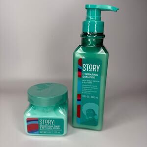 Lot of 2 Story Hair Care Hydrating Shampoo& Smoothing Twist & Set Curl Cream